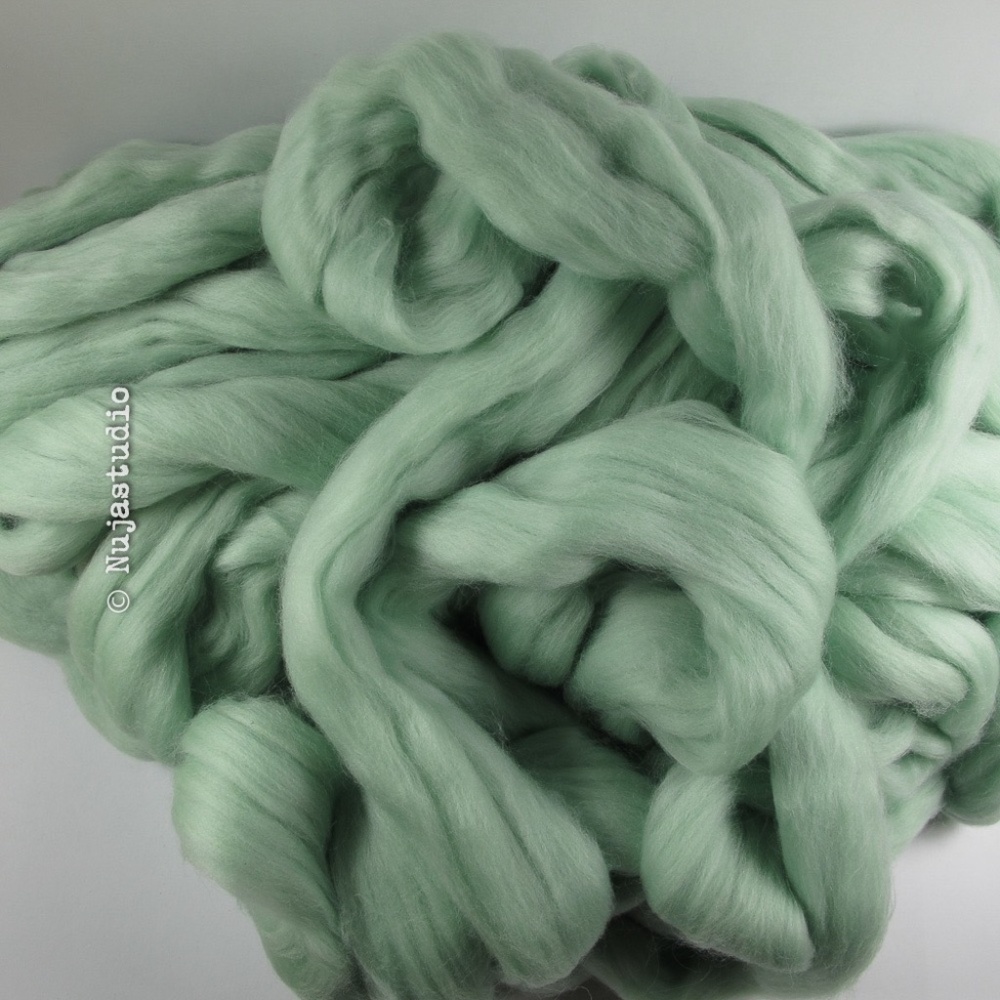 Mint Green Ashland Bay Merino Wool Combed Top Roving Spinning Felting 3.3 oz